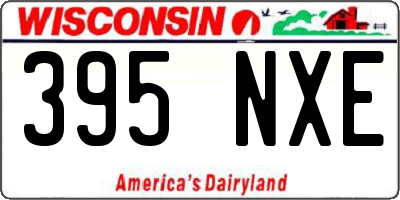 WI license plate 395NXE