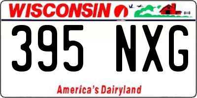 WI license plate 395NXG