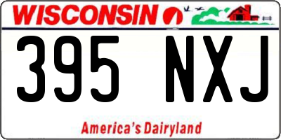 WI license plate 395NXJ