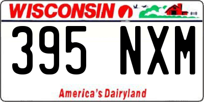 WI license plate 395NXM