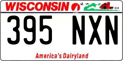 WI license plate 395NXN
