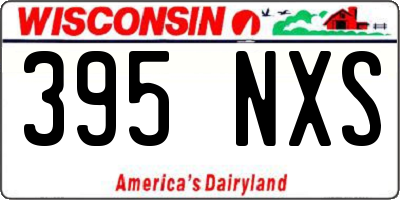 WI license plate 395NXS