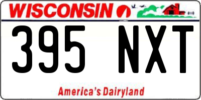 WI license plate 395NXT