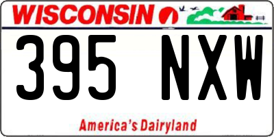 WI license plate 395NXW