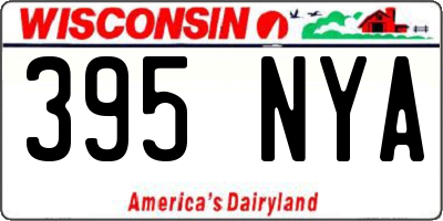 WI license plate 395NYA