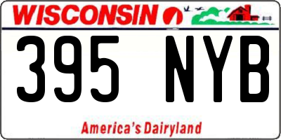 WI license plate 395NYB