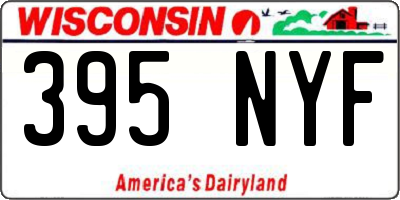 WI license plate 395NYF