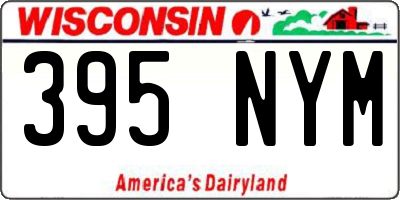 WI license plate 395NYM