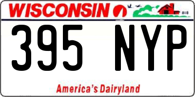 WI license plate 395NYP