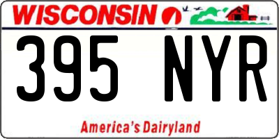 WI license plate 395NYR