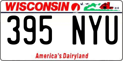 WI license plate 395NYU