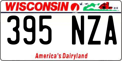 WI license plate 395NZA