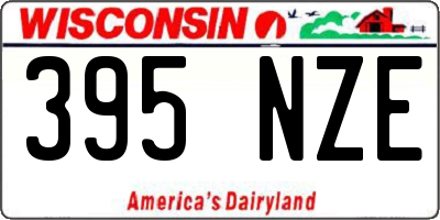 WI license plate 395NZE