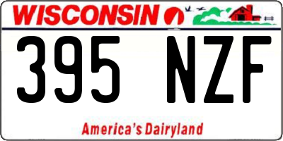 WI license plate 395NZF