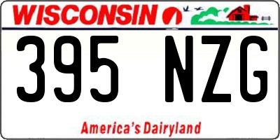 WI license plate 395NZG