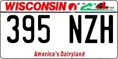 WI license plate 395NZH