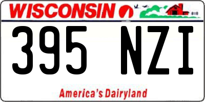 WI license plate 395NZI