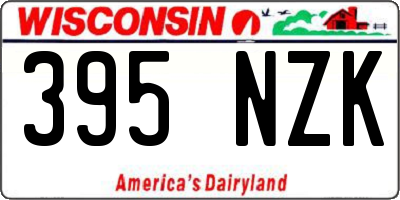 WI license plate 395NZK