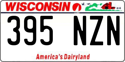 WI license plate 395NZN