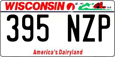 WI license plate 395NZP