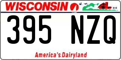 WI license plate 395NZQ