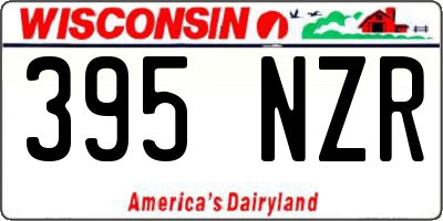 WI license plate 395NZR