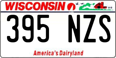 WI license plate 395NZS