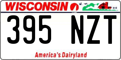 WI license plate 395NZT