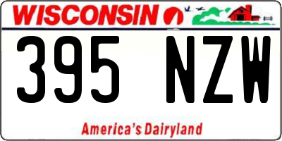 WI license plate 395NZW
