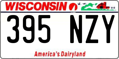 WI license plate 395NZY