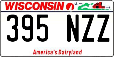 WI license plate 395NZZ