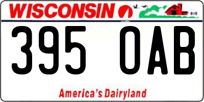 WI license plate 395OAB