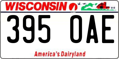 WI license plate 395OAE