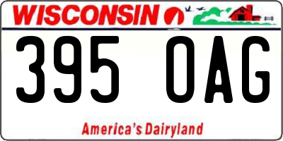 WI license plate 395OAG