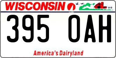 WI license plate 395OAH