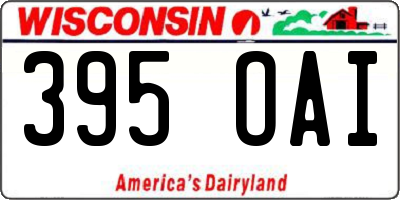 WI license plate 395OAI