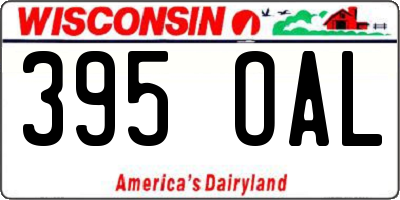 WI license plate 395OAL