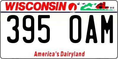WI license plate 395OAM