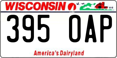 WI license plate 395OAP