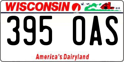 WI license plate 395OAS