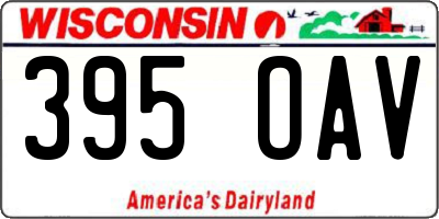 WI license plate 395OAV