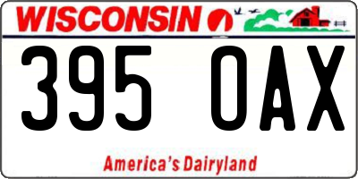 WI license plate 395OAX