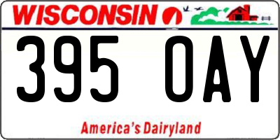 WI license plate 395OAY