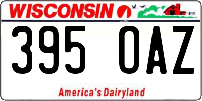 WI license plate 395OAZ