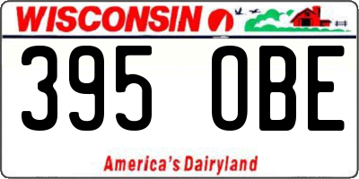 WI license plate 395OBE