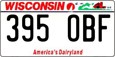 WI license plate 395OBF