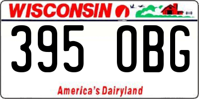 WI license plate 395OBG