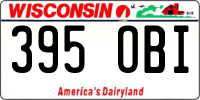 WI license plate 395OBI