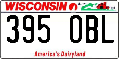 WI license plate 395OBL