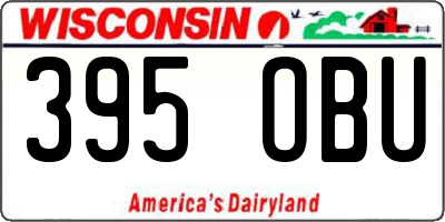 WI license plate 395OBU